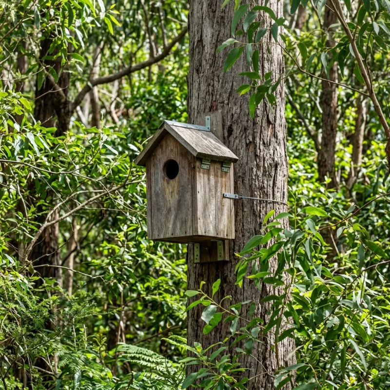 Animal nesting box installed as a humane alternative to a Broadmeadows roof cavity